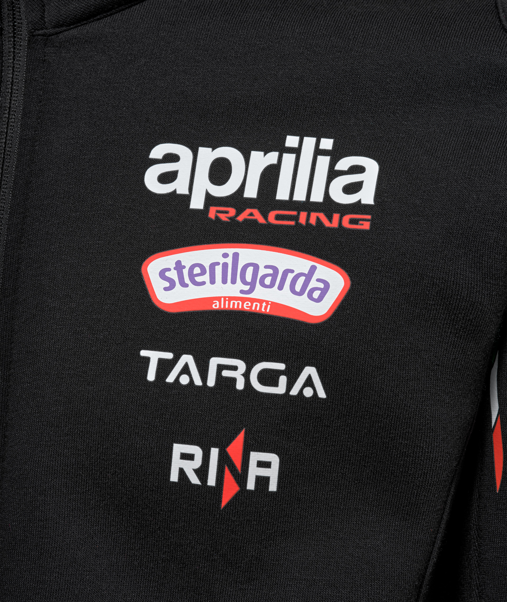 Felpa con cerniera Aprilia Racing Team Replica 2026 da uomo, nera