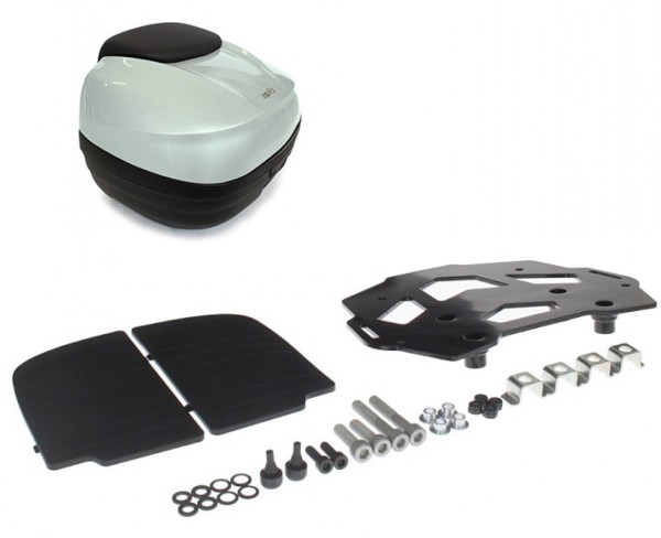 Bauletto, bianco, 40 L per Aprilia Caponord