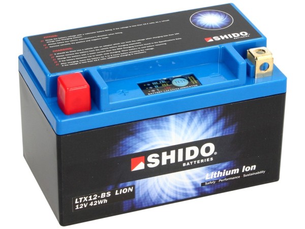 Batteria Shido LTX12-BS, 12 V, 4 A, ioni di litio, 150x87x130 mm