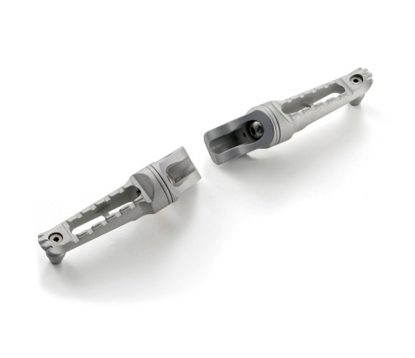 Set poggiapiedi passeggero, posteriore, in alluminio per Aprilia Shiver