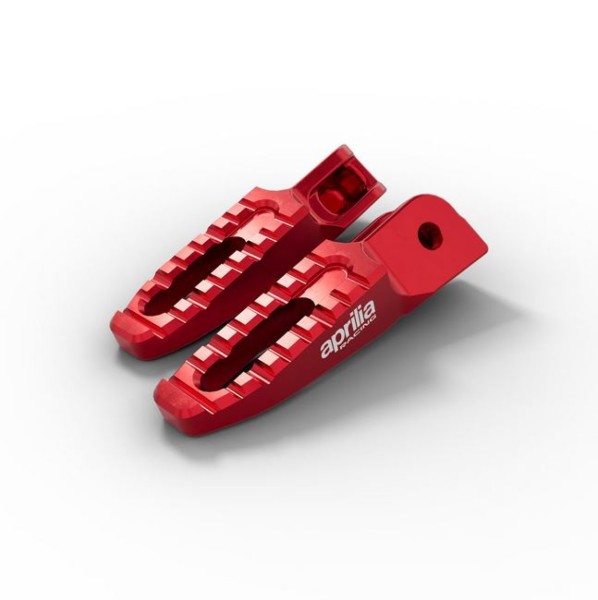 Poggiapiedi in alluminio rosso per Aprilia RS 660 /Factory / Tuono 600 Factory (25-)