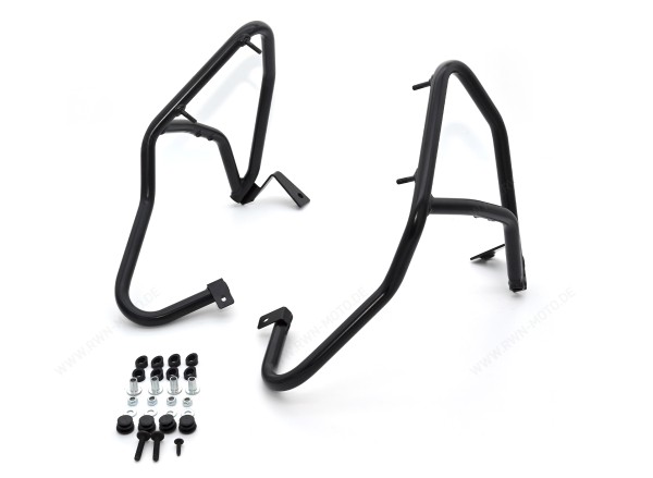 Barra di protezione, anteriore, nera, opaca, acciaio inox, Aprilia SR GT Compact 125 / 200
